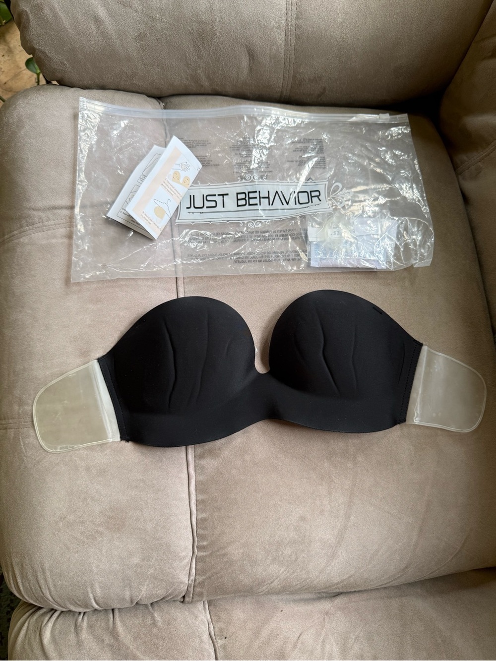 Strapless Adhesive Backless Bra - Black NWT